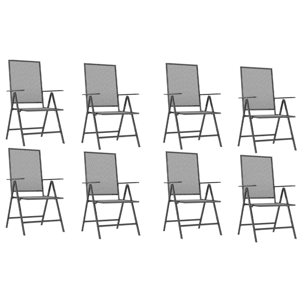 9 Piece Garden Dining Set Anthracite Steel 3187984