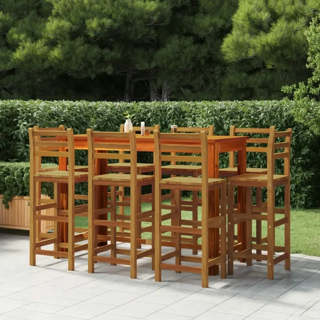 9 Piece Garden Bar Set Solid Wood Acacia 3116025