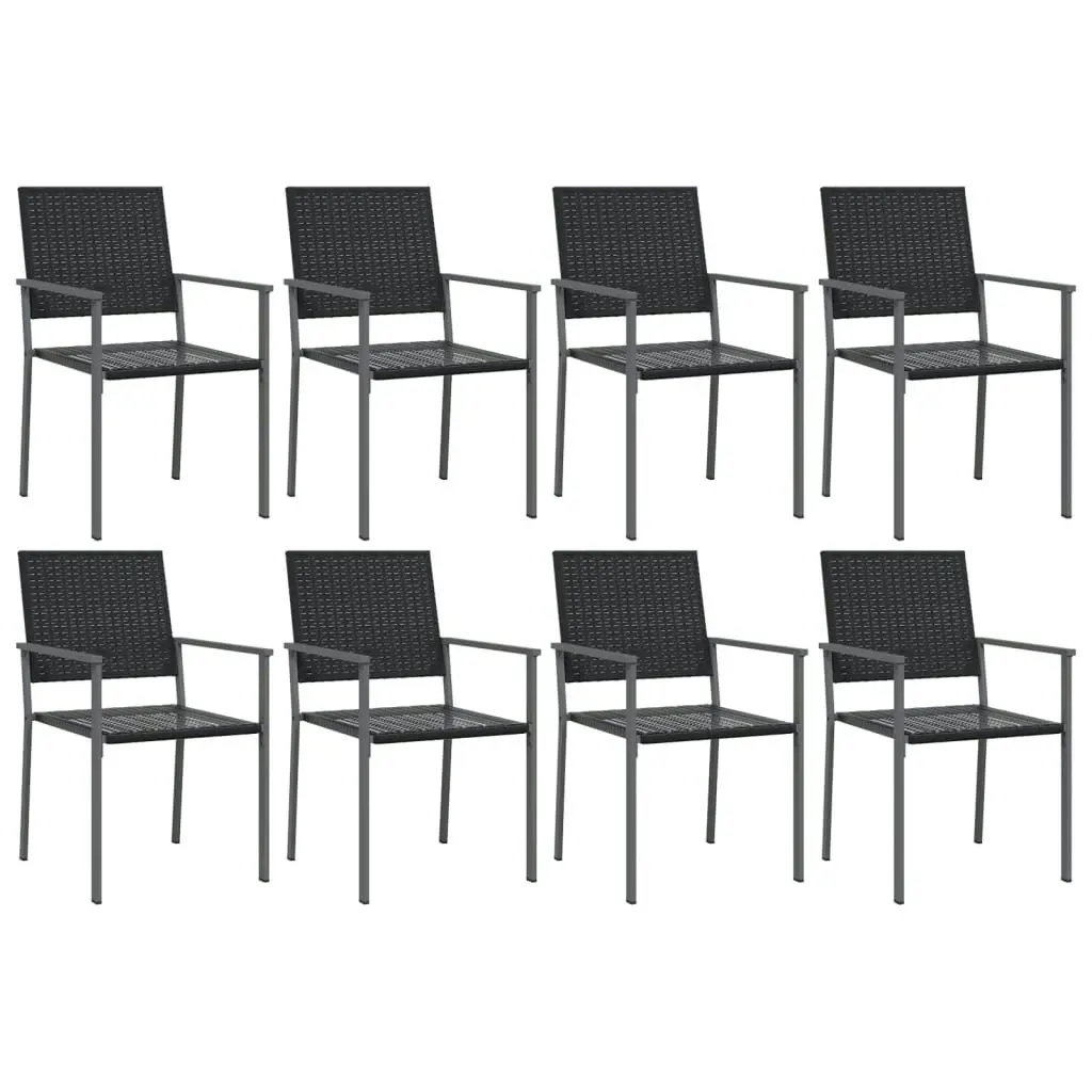 9 Piece Garden Dining Set Poly Rattan and Steel 3187032