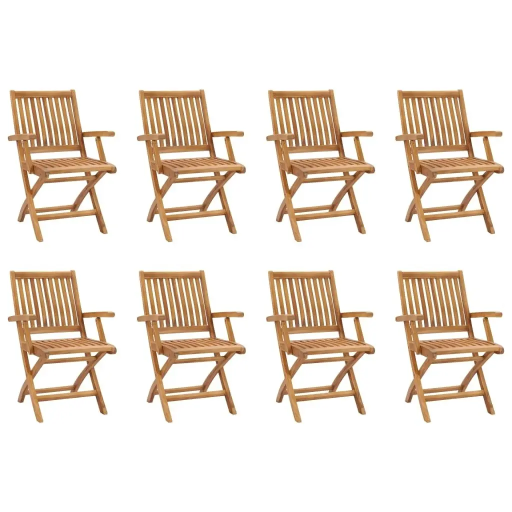 9 Piece Garden Dining Set Solid Teak Wood 3059576