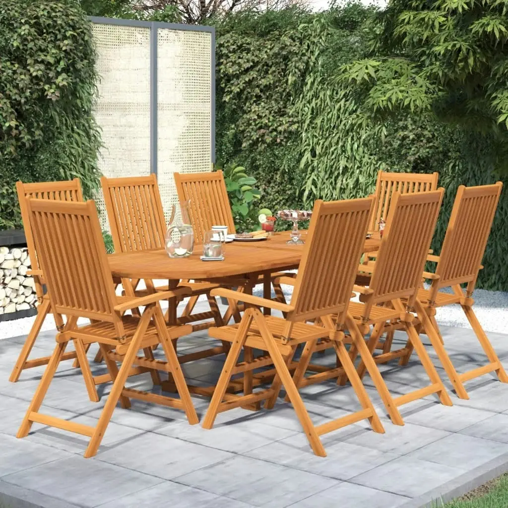 9 Piece Garden Dining Set Solid Wood Acacia 3079640