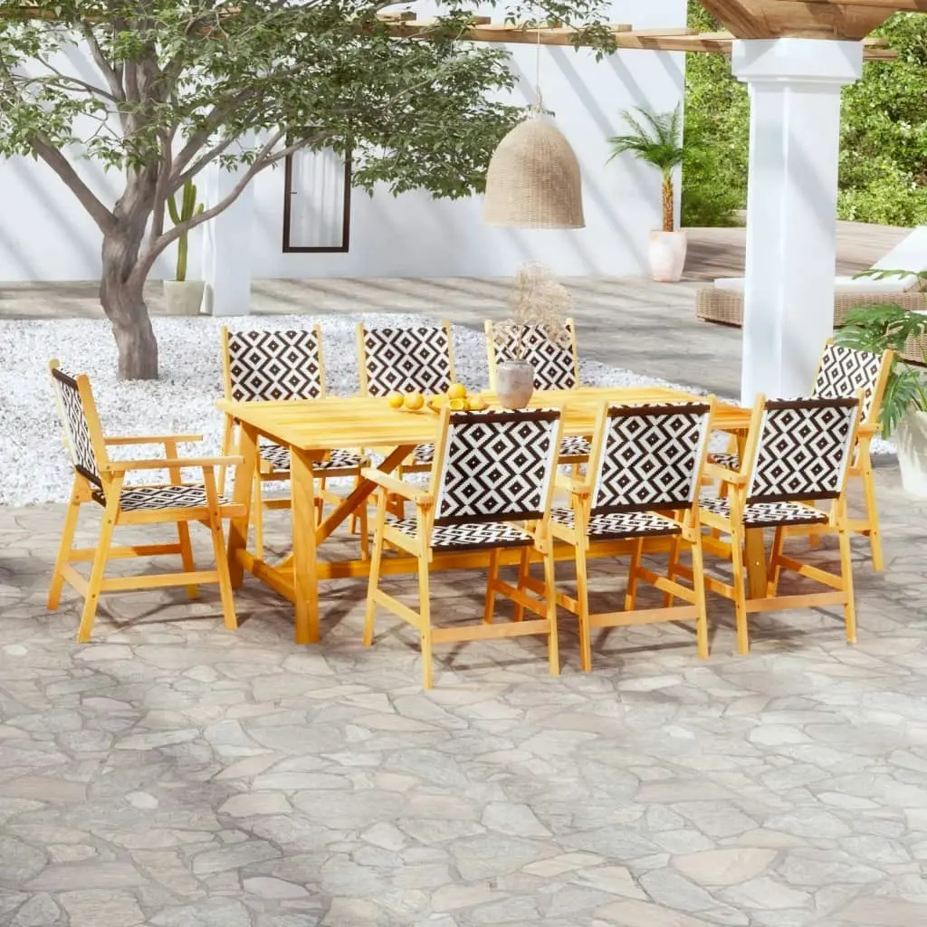 9 Piece Garden Dining Set Solid Wood Acacia 3087127