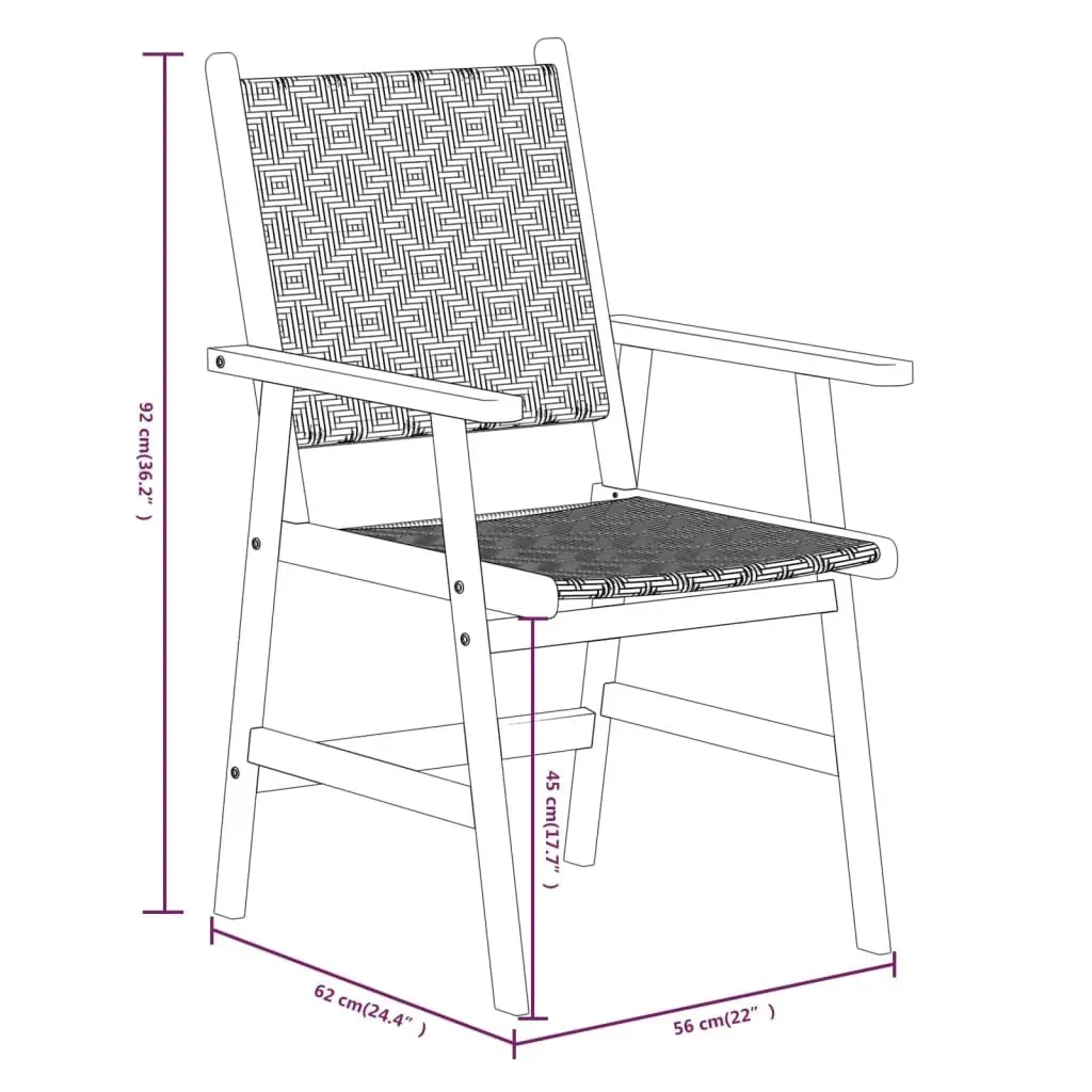 9 Piece Garden Dining Set Solid Wood Acacia 3087127