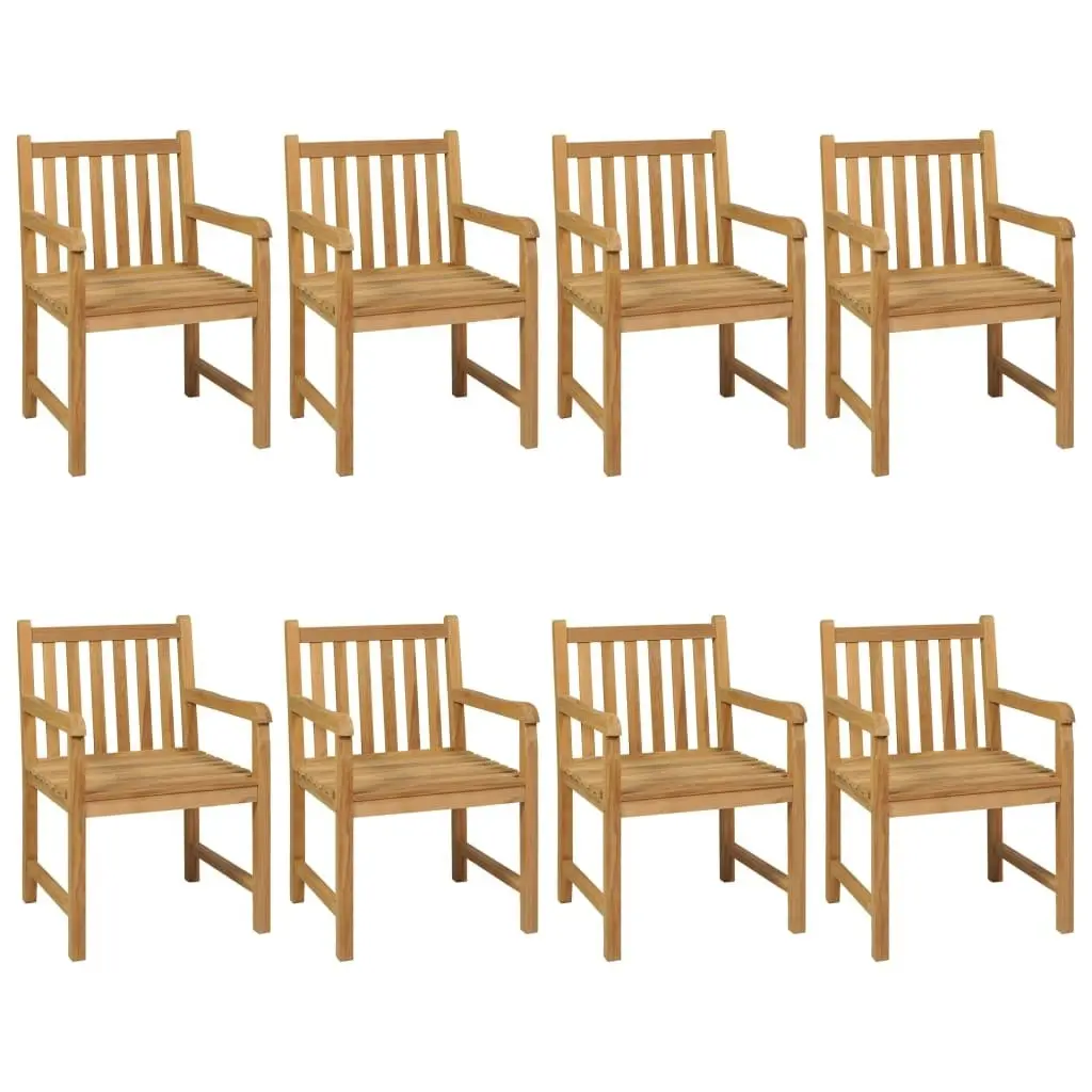 9 Piece Garden Dining Set Solid Teak Wood 3059948