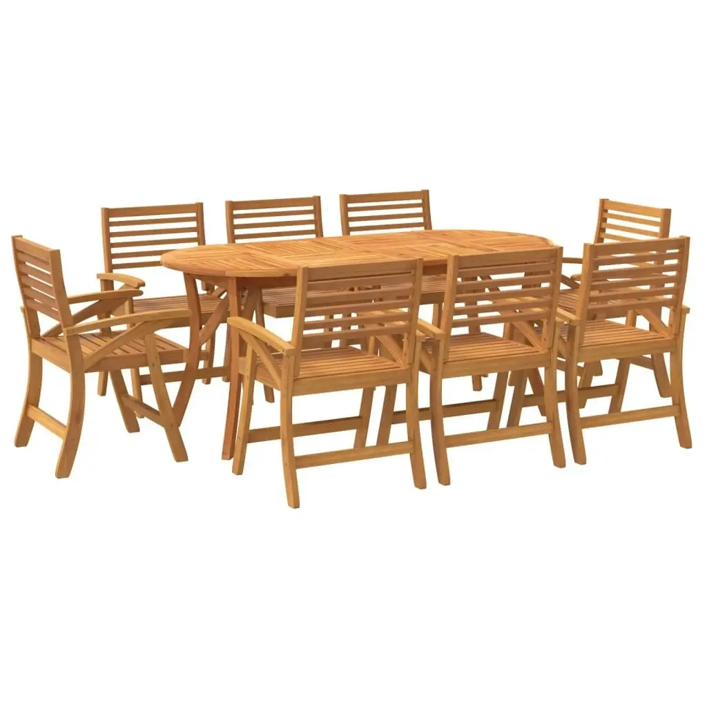 9 Piece Garden Dining Set Solid Wood Acacia 3155465