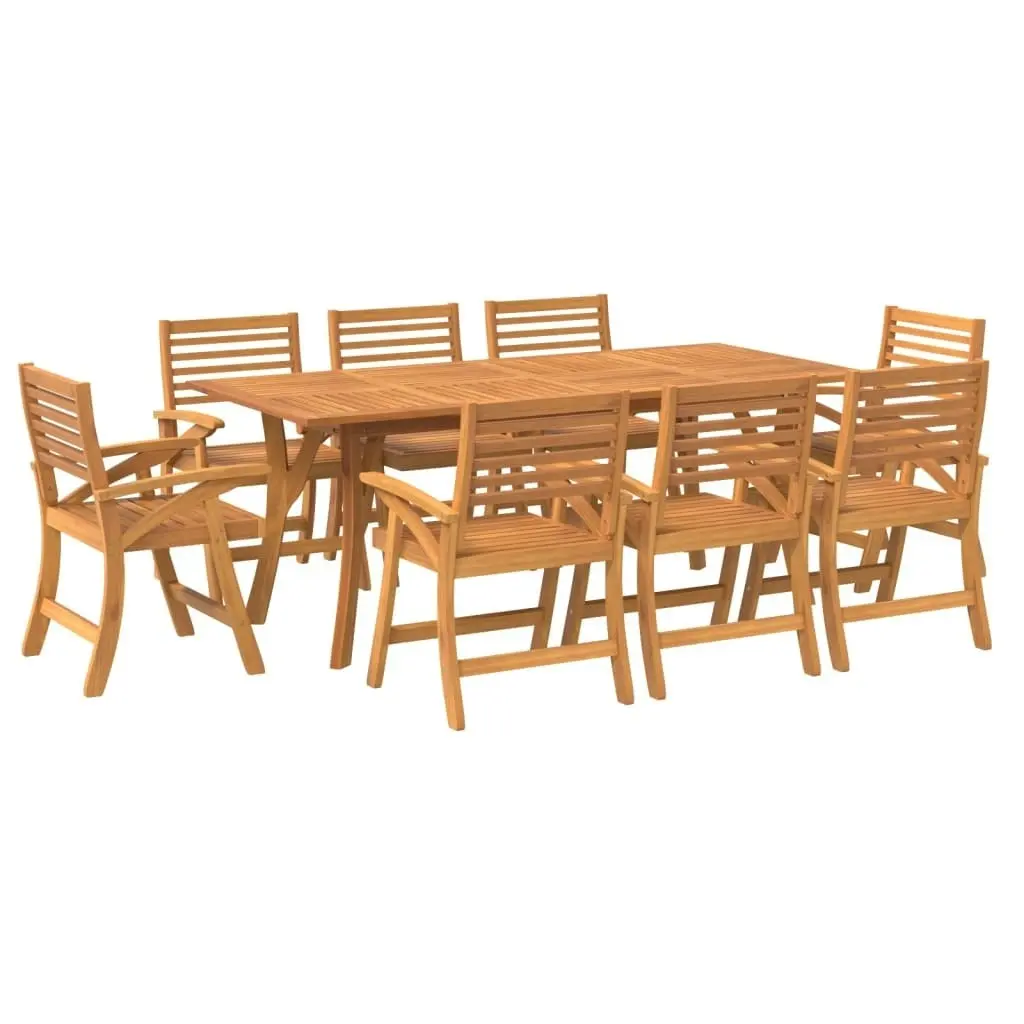 9 Piece Garden Dining Set Solid Wood Acacia 3155467