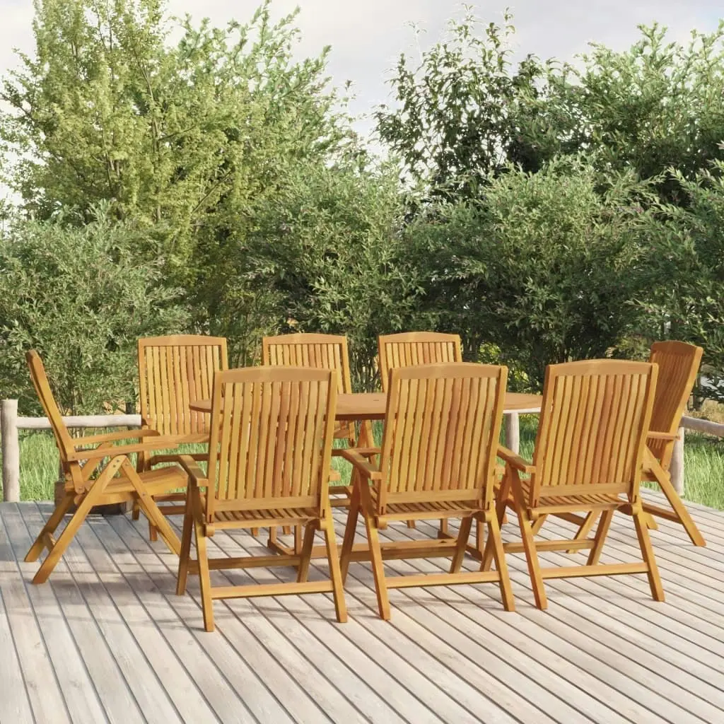 9 Piece Garden Dining Set Solid Wood Teak 3154920