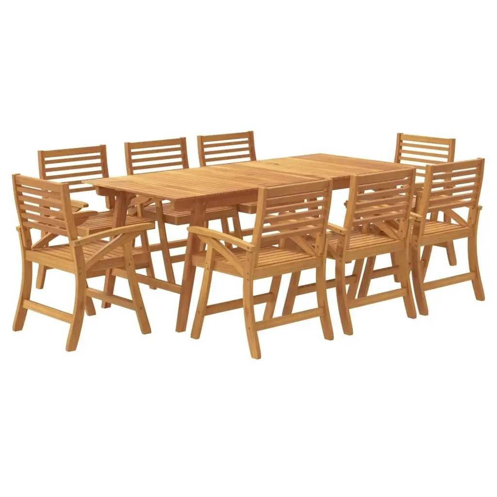 9 Piece Garden Dining Set Solid Wood Acacia 3156867