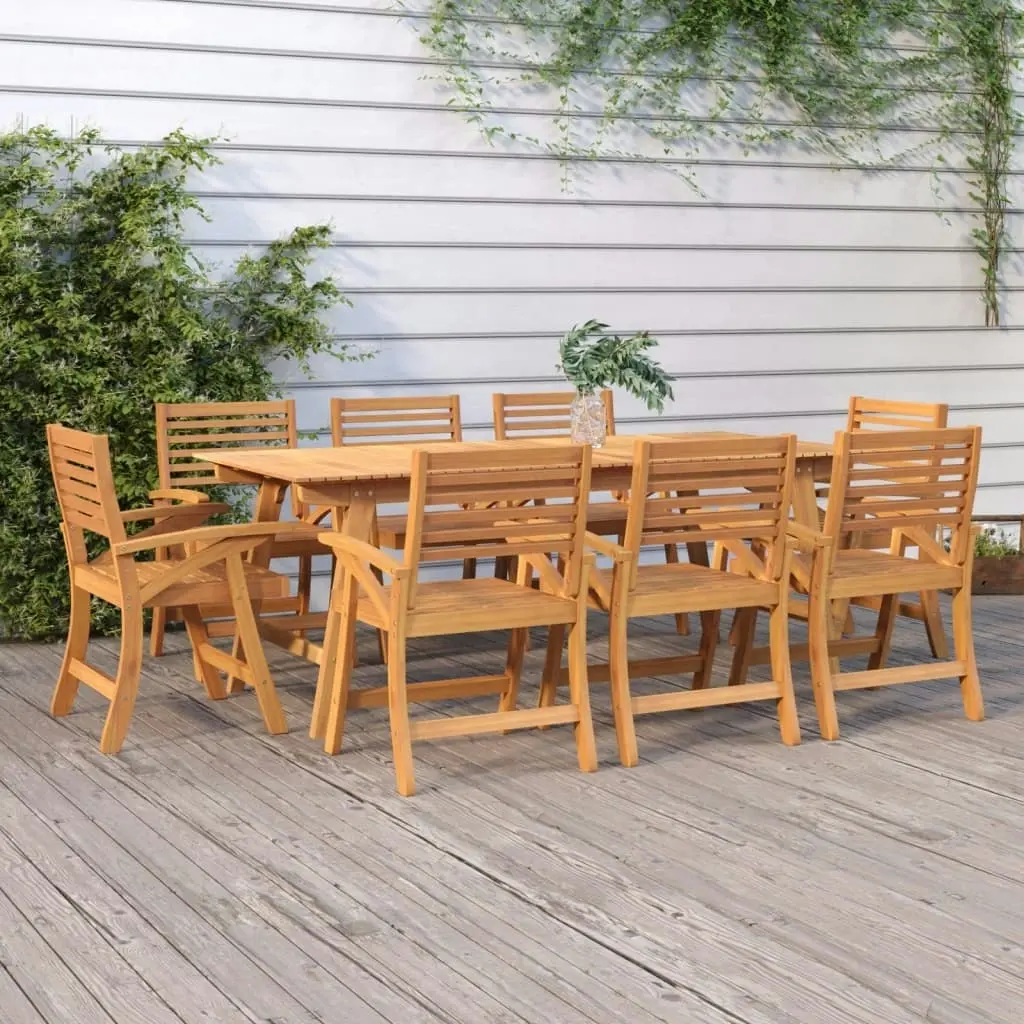 9 Piece Garden Dining Set Solid Wood Acacia 3156867