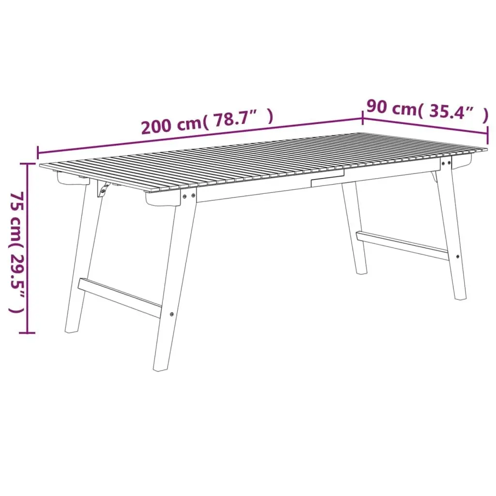 9 Piece Garden Dining Set Solid Wood Acacia 3156867