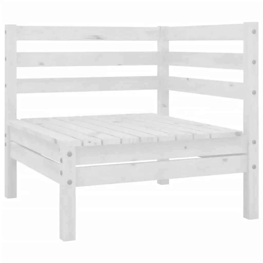 9 Piece Garden Lounge Set Solid Pinewood White 3083025