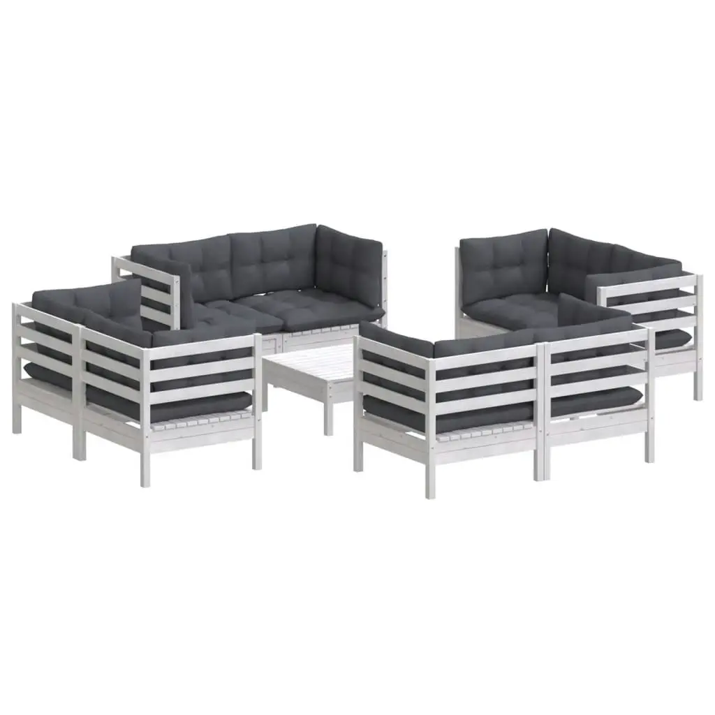 9 Piece Garden Lounge Set with Anthracite Cushions Pinewood 3096065