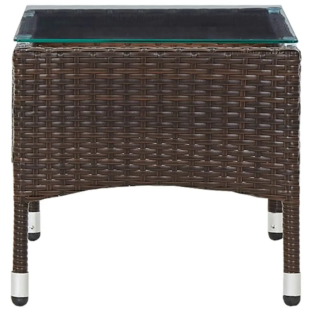 Coffee Table Brown 60x40x36 cm Poly Rattan 45906