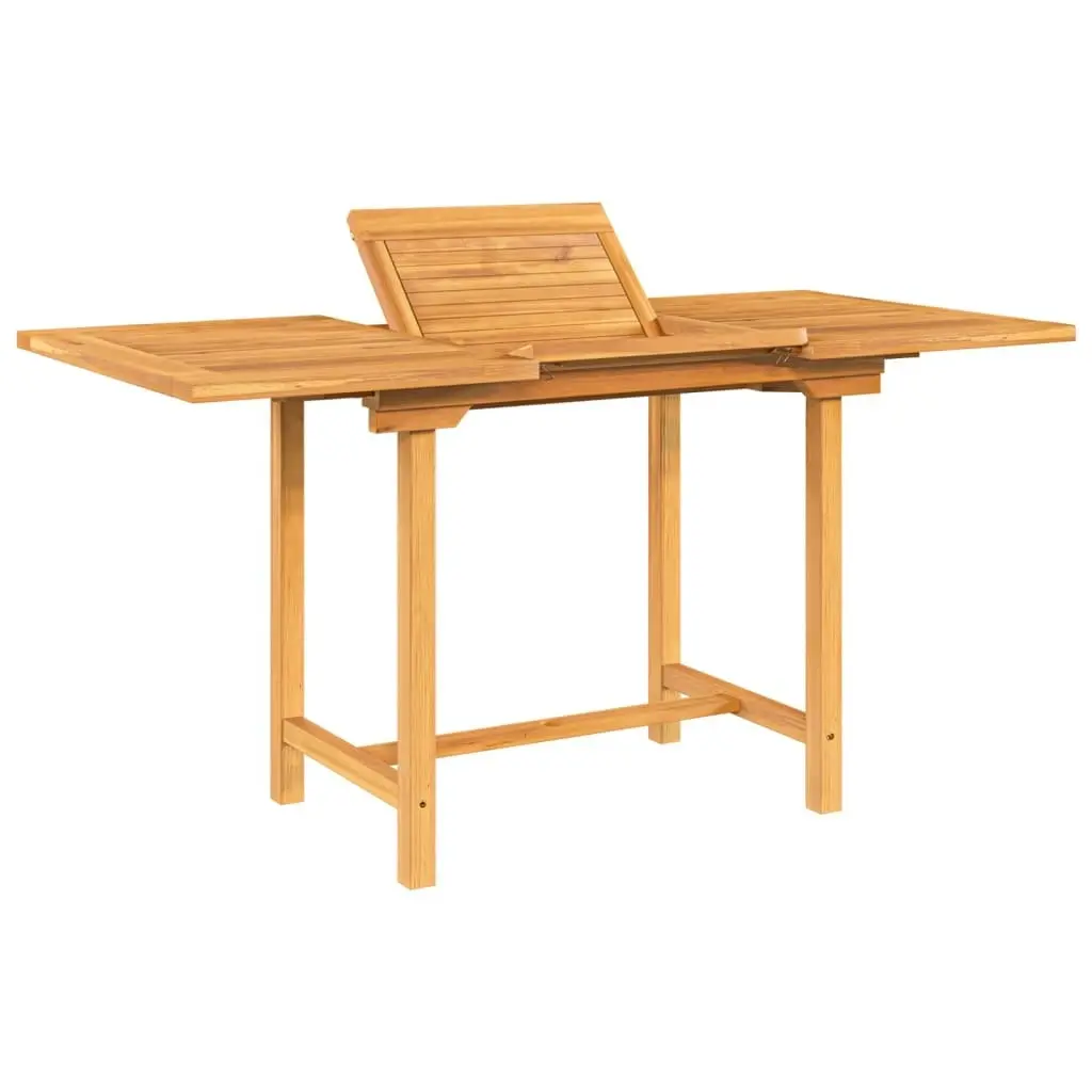 Extending Garden Table 110-160x80x75cm Solid Wood Teak 363487