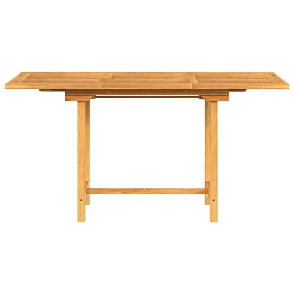 Extending Garden Table 110-160x80x75cm Solid Wood Teak 363487