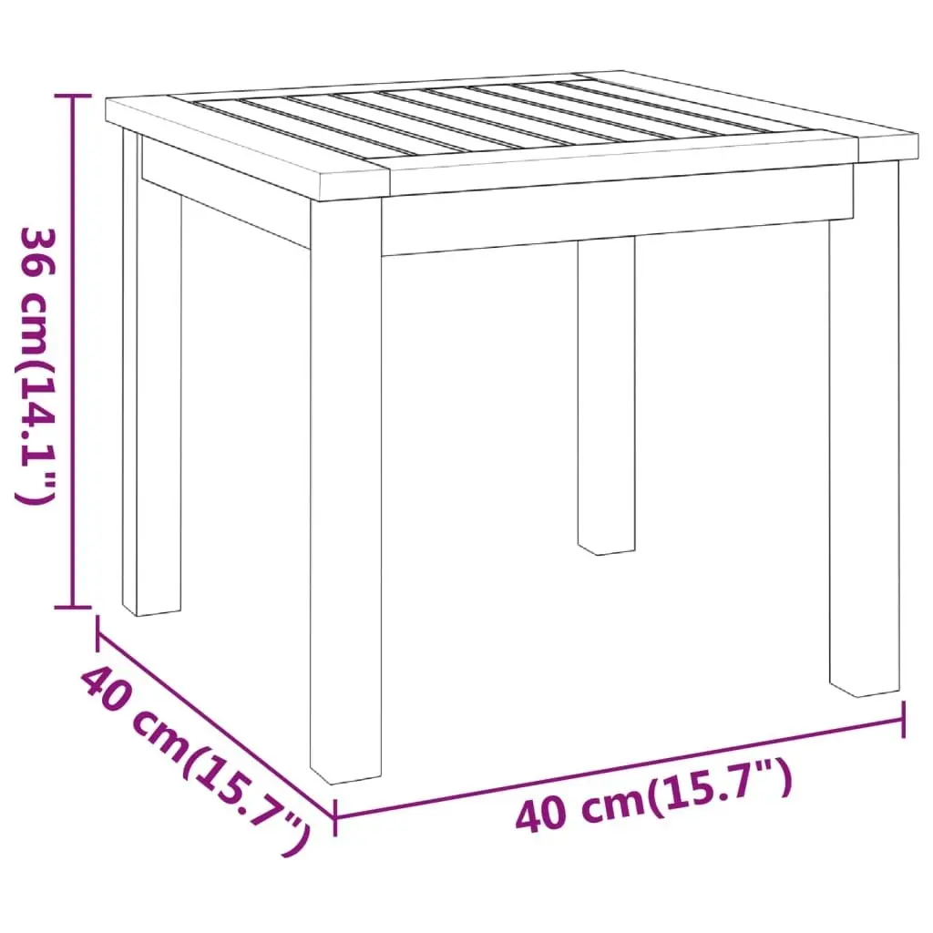 Coffee Table 40x40x36 cm Solid Wood Acacia 360044