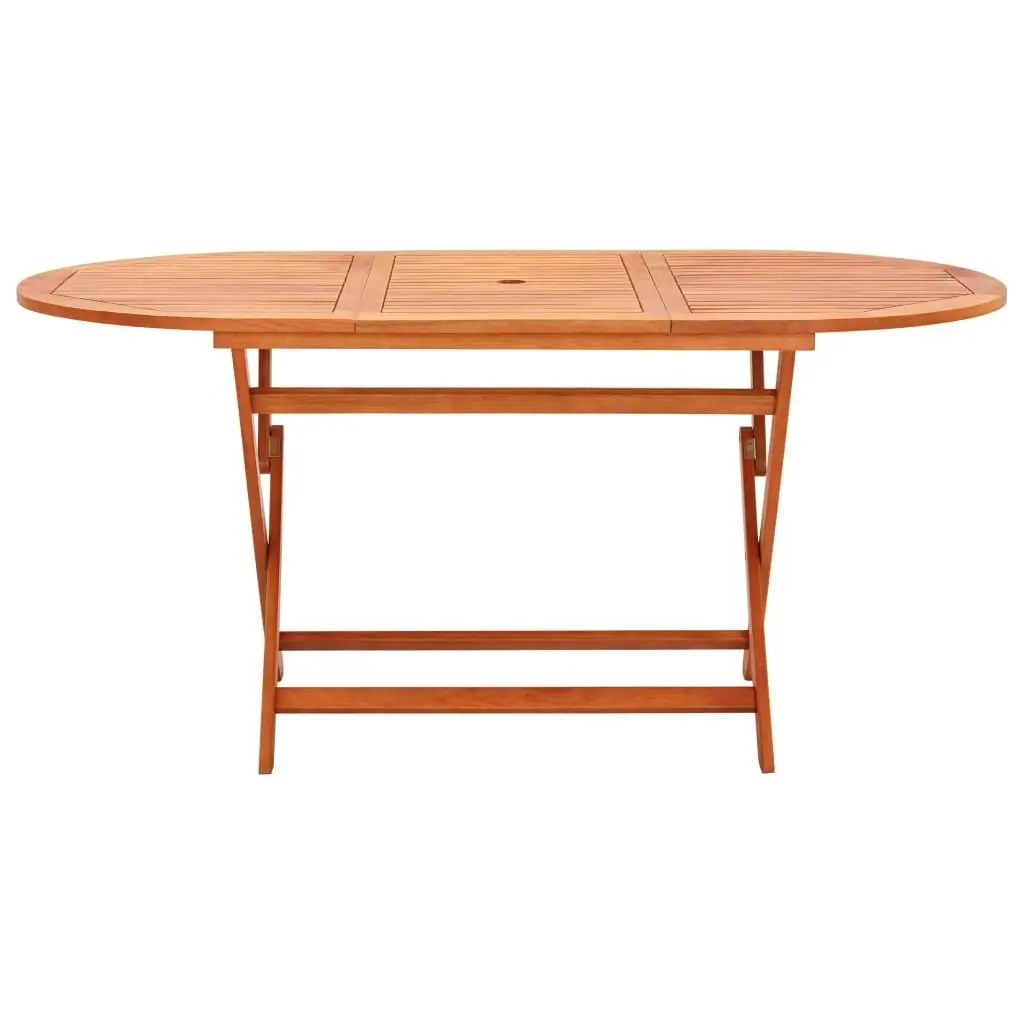 Folding Garden Table 160x85x74 cm Solid Eucalyptus Wood 48703