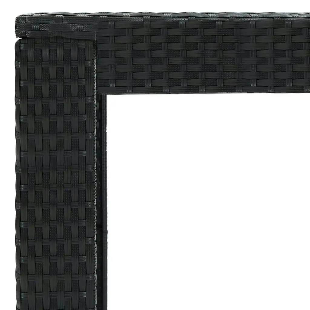 Garden Bar Table Black 100x60.5x110.5 cm Poly Rattan 45874