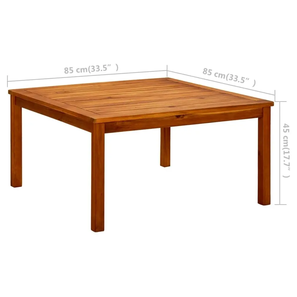 Garden Coffee Table 85x85x45 cm Solid Acacia Wood 316396