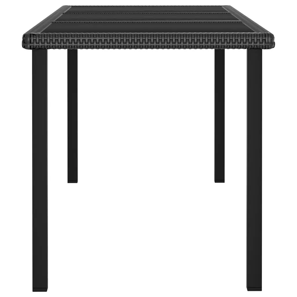 Garden Dining Table Black 180x70x73 cm Poly Rattan 315116