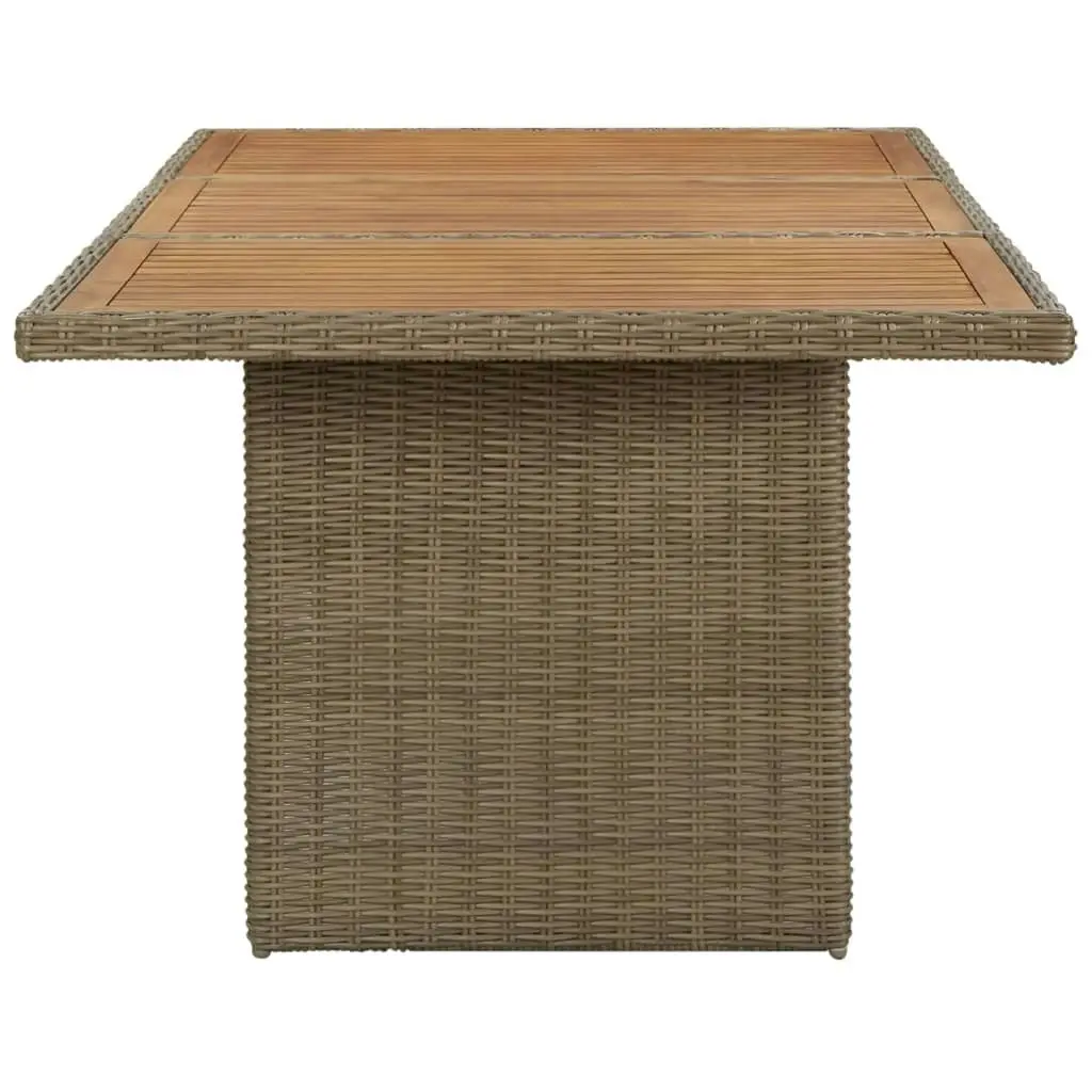 Garden Dining Table Brown 200x100x74 cm Poly Rattan 310143