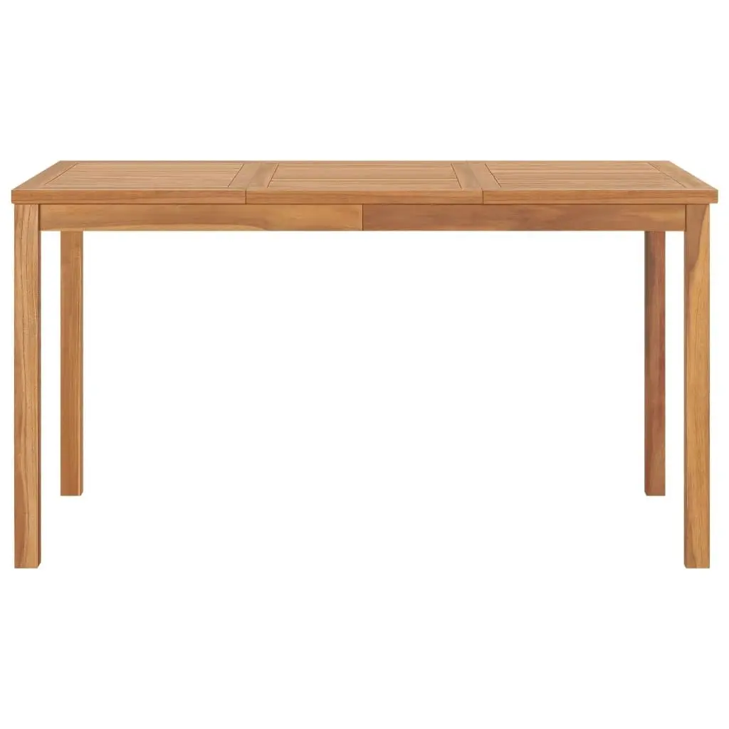 Garden Dining Table 140x80x77 cm Solid Teak Wood 315619