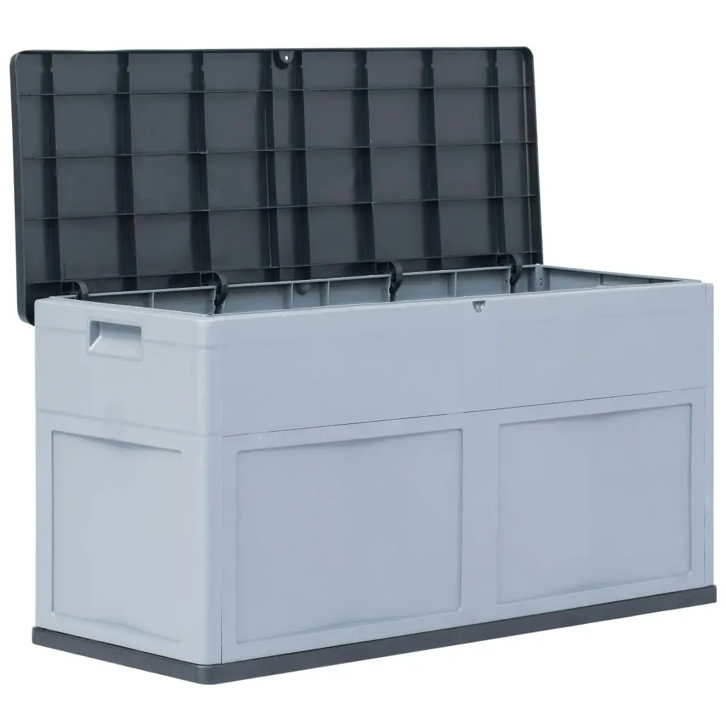 Garden Storage Box 320 L Grey Black 45689