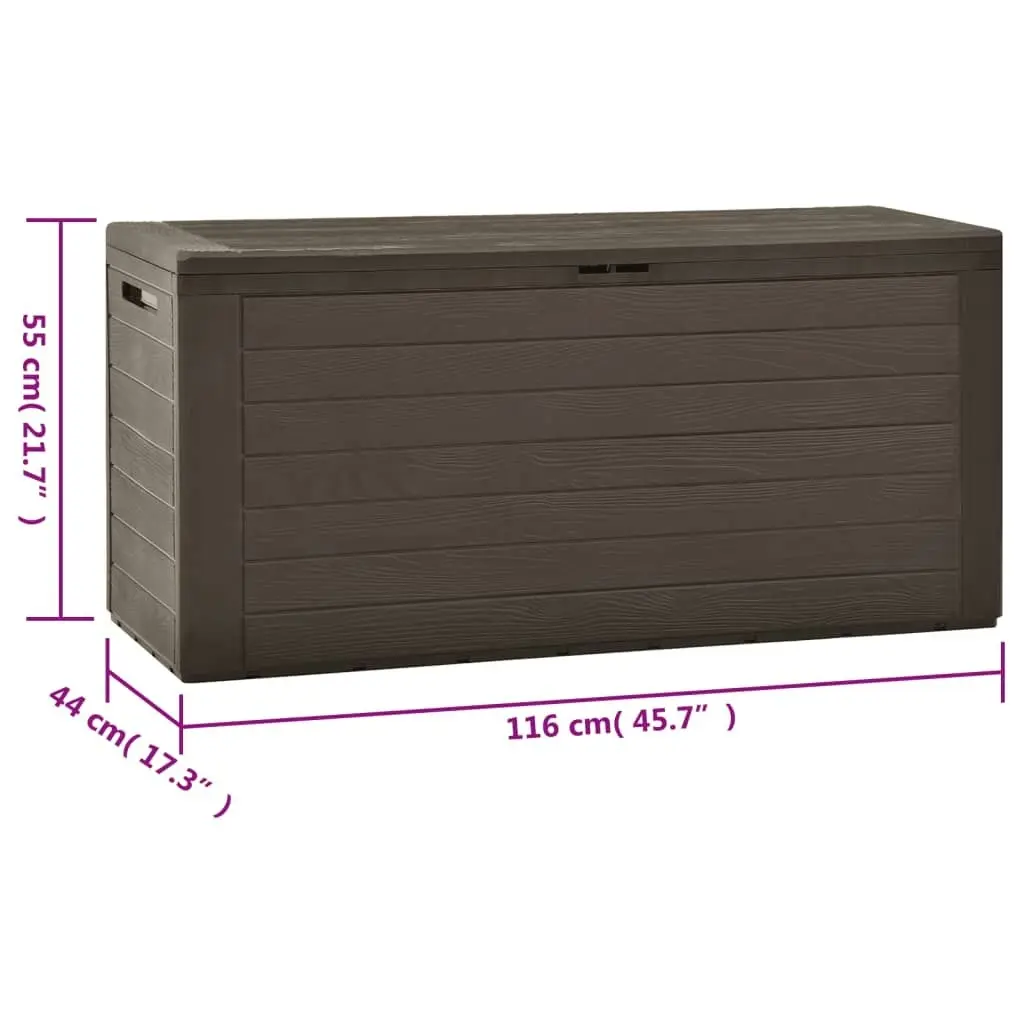 Garden Storage Box Brown 116x44x55 cm 49443