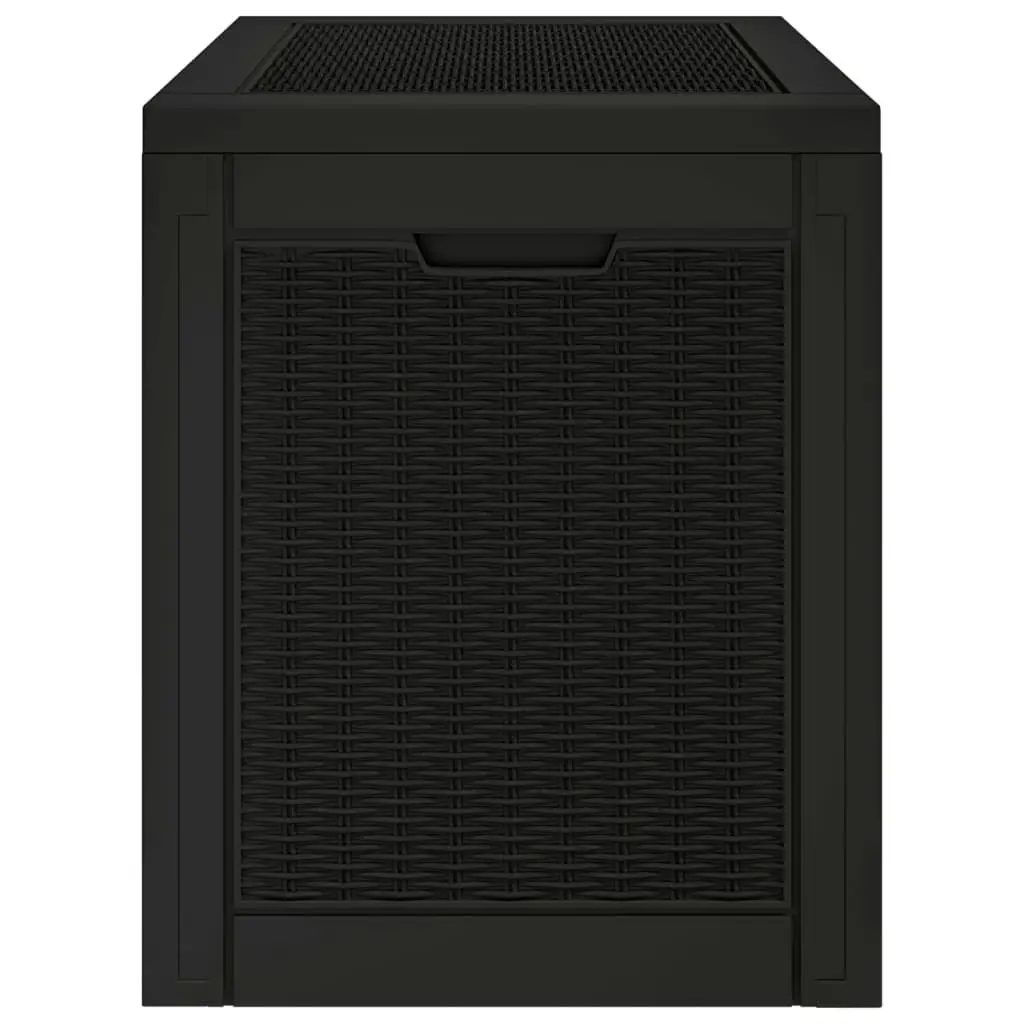 Garden Storage Box Black 55.5x43x53 cm Polypropylene 364178