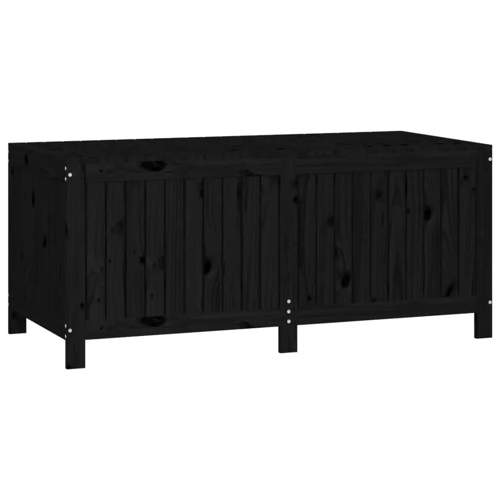 Garden Storage Box Black 147x68x64 cm Solid Wood Pine 823854