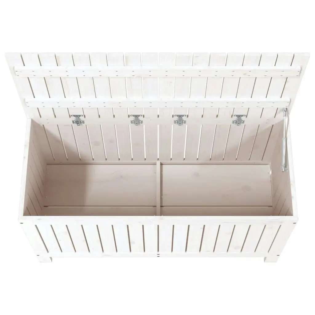 Garden Storage Box White 115x49x60 cm Solid Wood Pine 823837