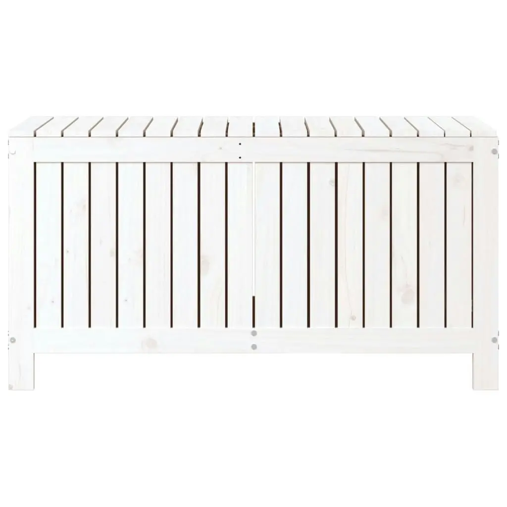 Garden Storage Box White 115x49x60 cm Solid Wood Pine 823837