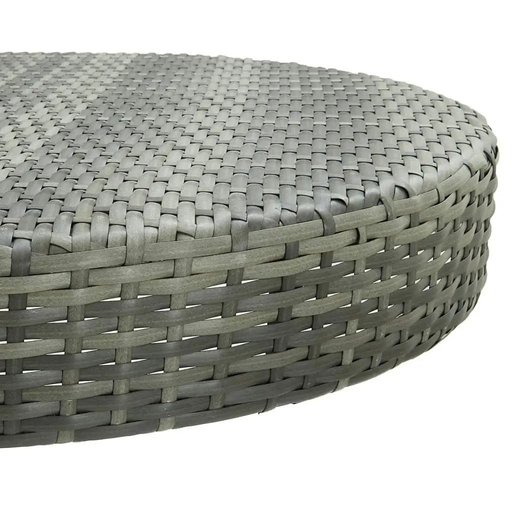 Garden Table Grey 75.5x106 cm Poly Rattan 45860