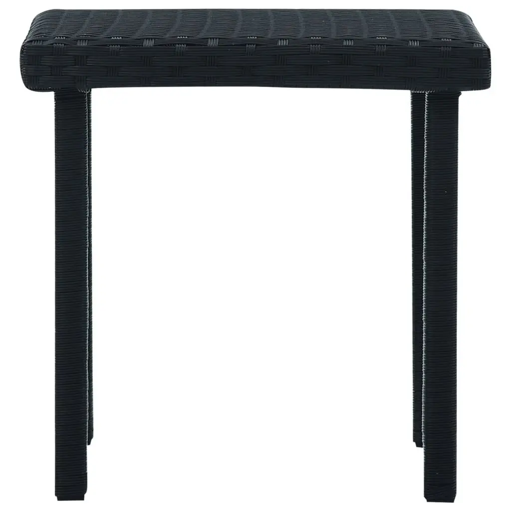 Garden Tea Table Black 40x40x40 cm Poly Rattan 48561