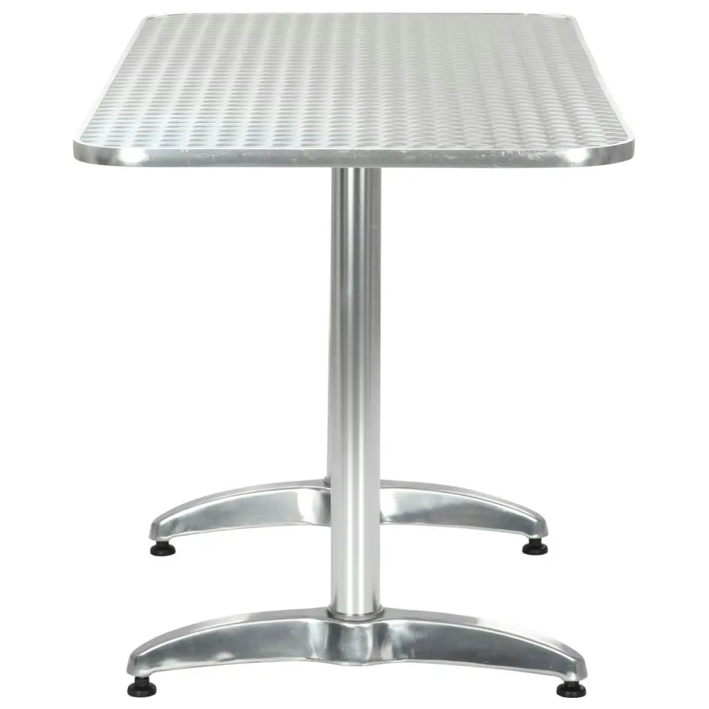 Garden Table Silver 120x60x70 cm Aluminium 48717