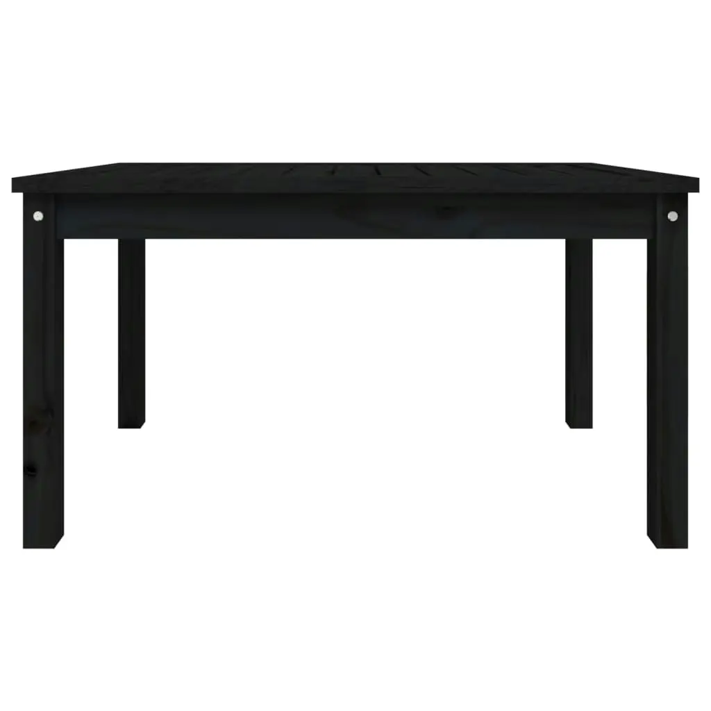 Garden Table Black 82.5x50.5x45 cm Solid Wood Pine 824117