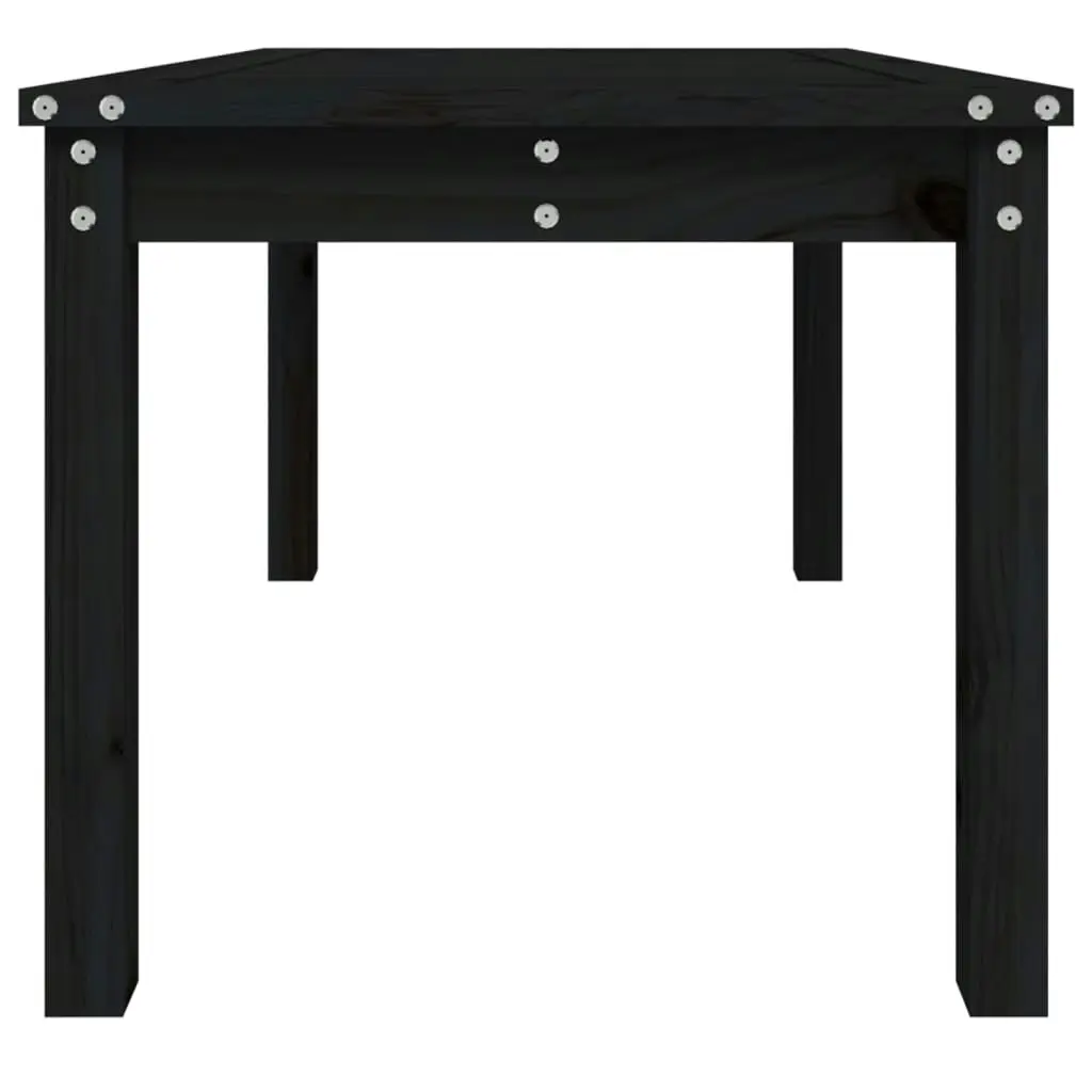 Garden Table Black 82.5x50.5x45 cm Solid Wood Pine 824117