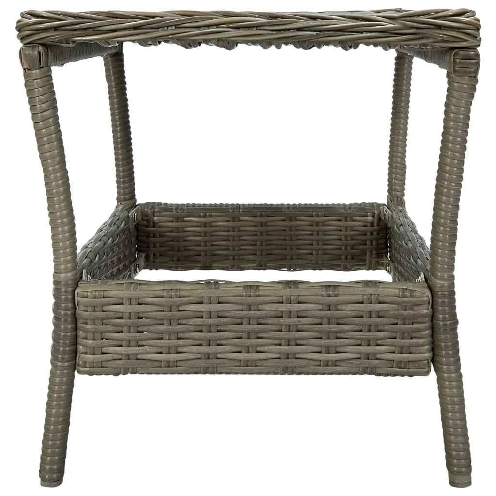 Garden Table Brown 45x45x46.5 cm Poly Rattan 313308