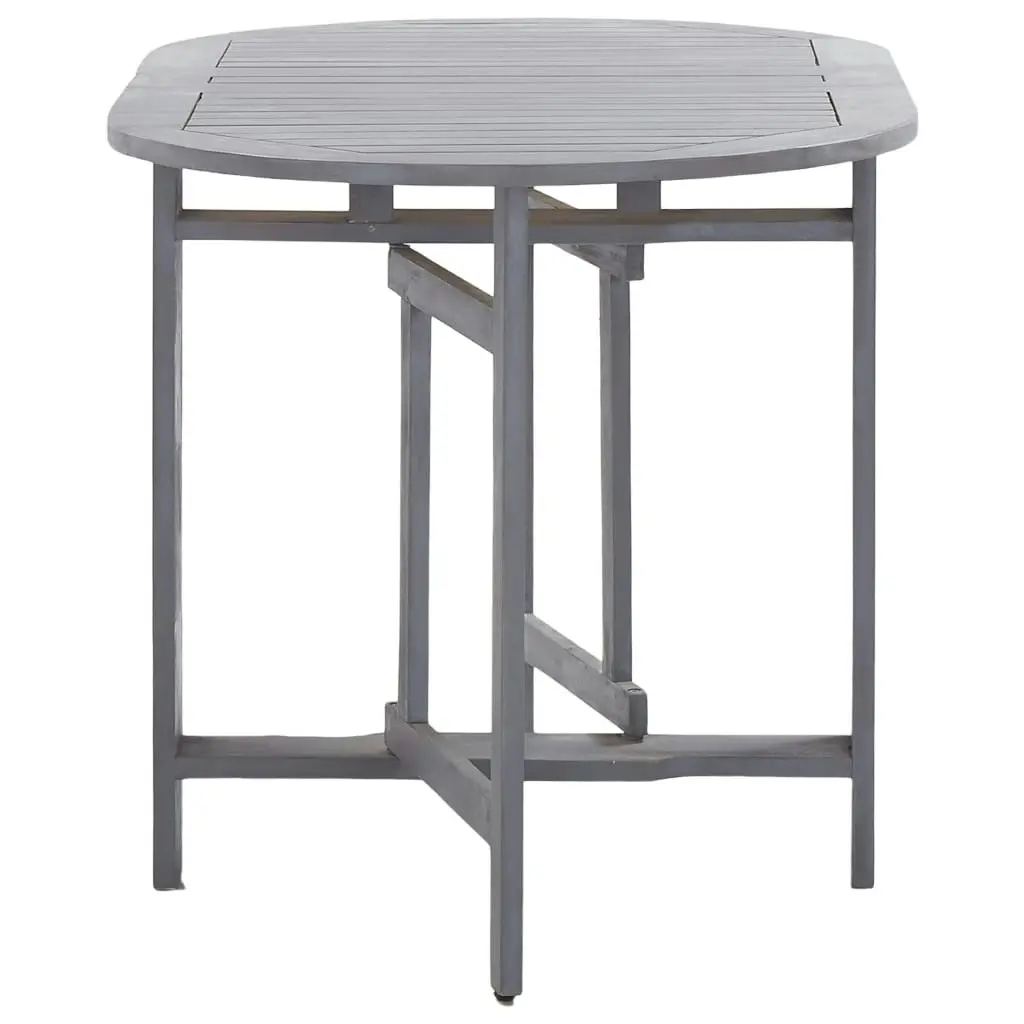 Garden Table Grey 120x70x74 cm Solid Acacia Wood 46325