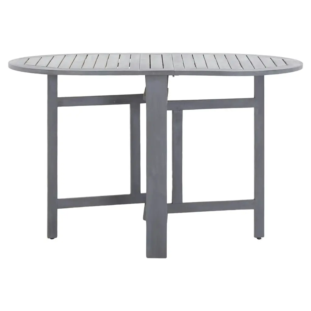 Garden Table Grey 120x70x74 cm Solid Acacia Wood 46325