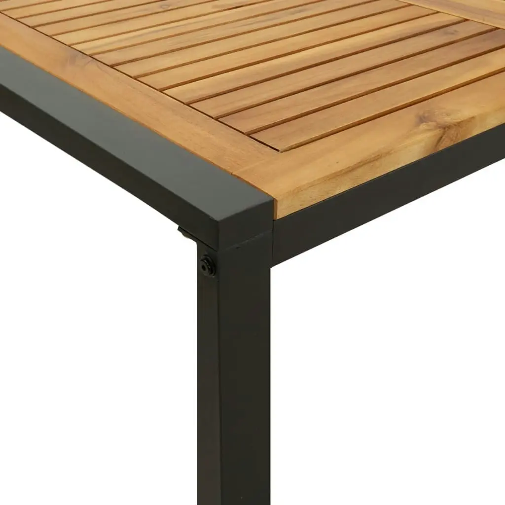 Garden Table with U-shaped Legs 160x80x75 cm Solid Wood Acacia 319516