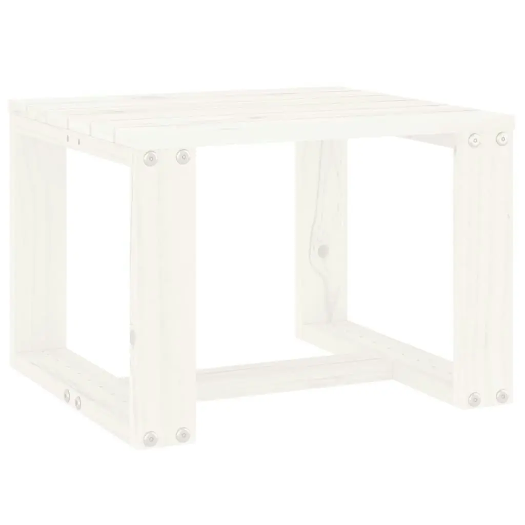 Garden Side Table White 40x38x28.5 cm Solid Wood Pine 825080