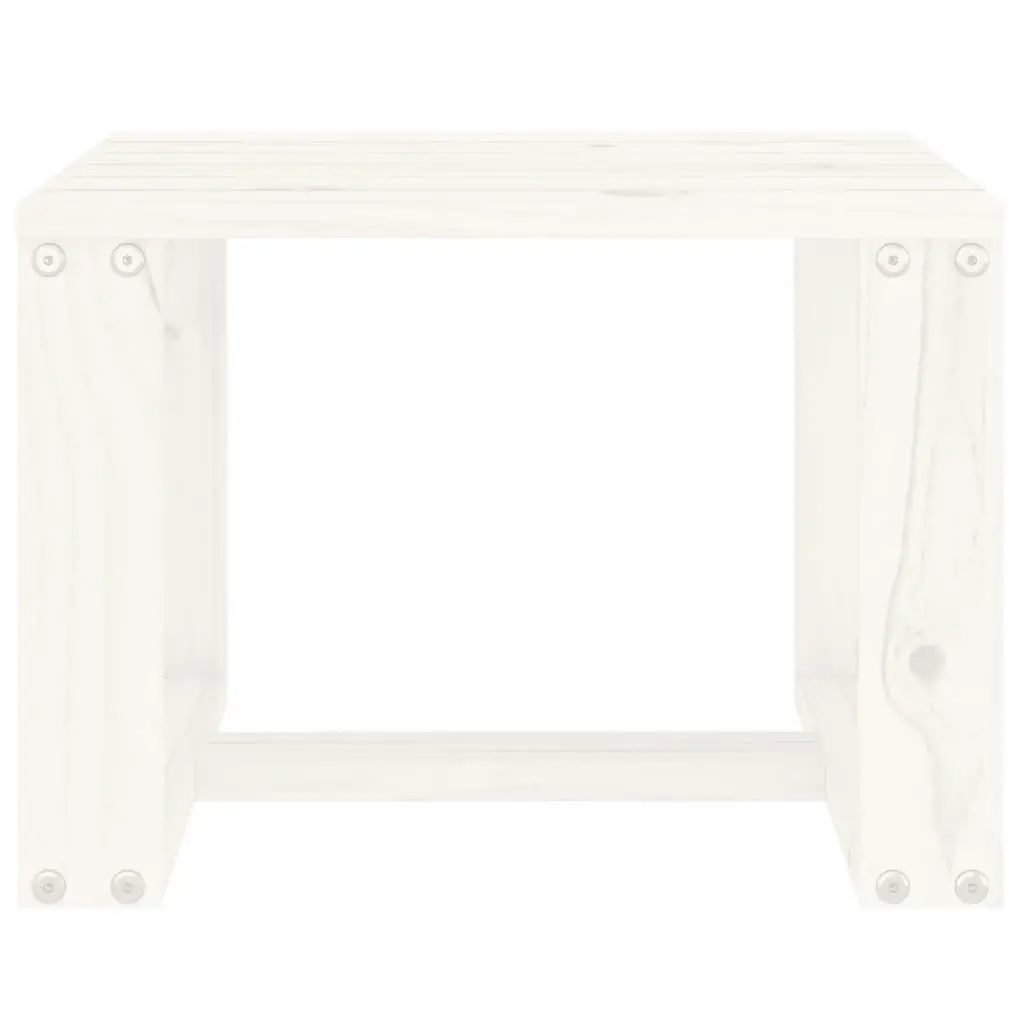 Garden Side Table White 40x38x28.5 cm Solid Wood Pine 825080