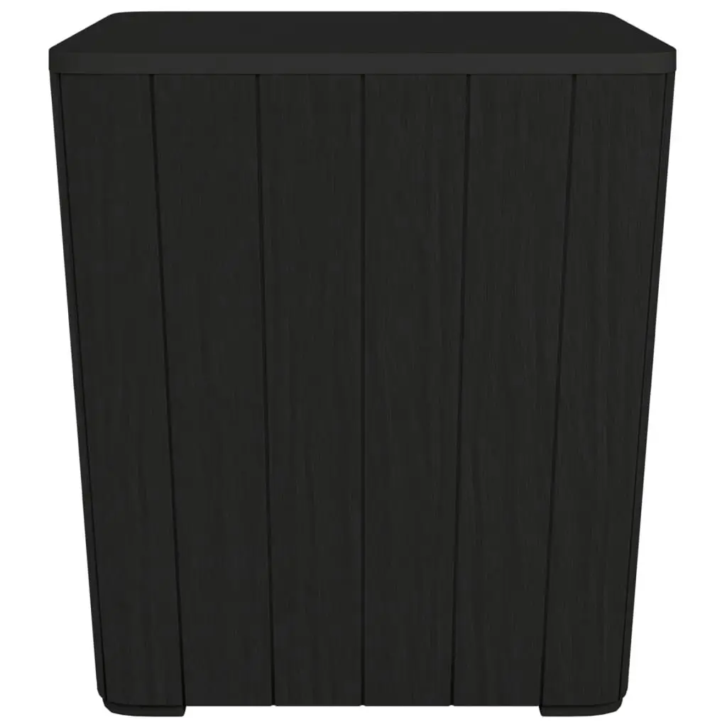 Garden Table with Removable Lid Black Polypropylene 364152