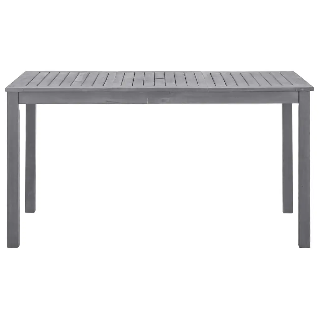 Garden Table Grey Wash 140x80x74 cm Solid Acacia Wood 311849