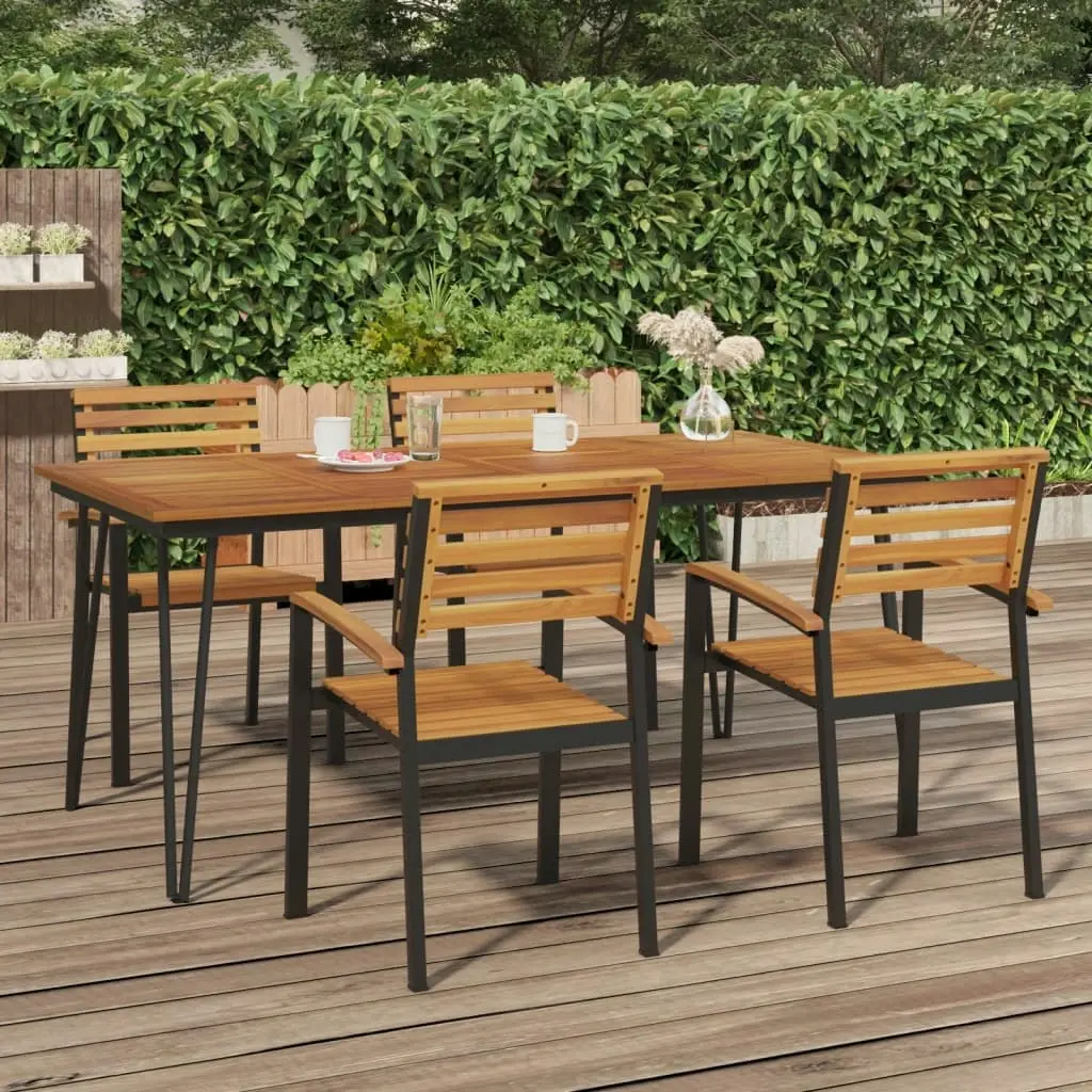 Garden Table with Hairpin Legs 180x90x75 cm Solid Wood Acacia 319521