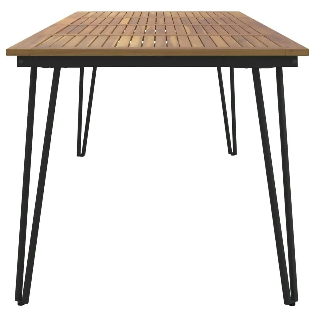 Garden Table with Hairpin Legs 180x90x75 cm Solid Wood Acacia 319521