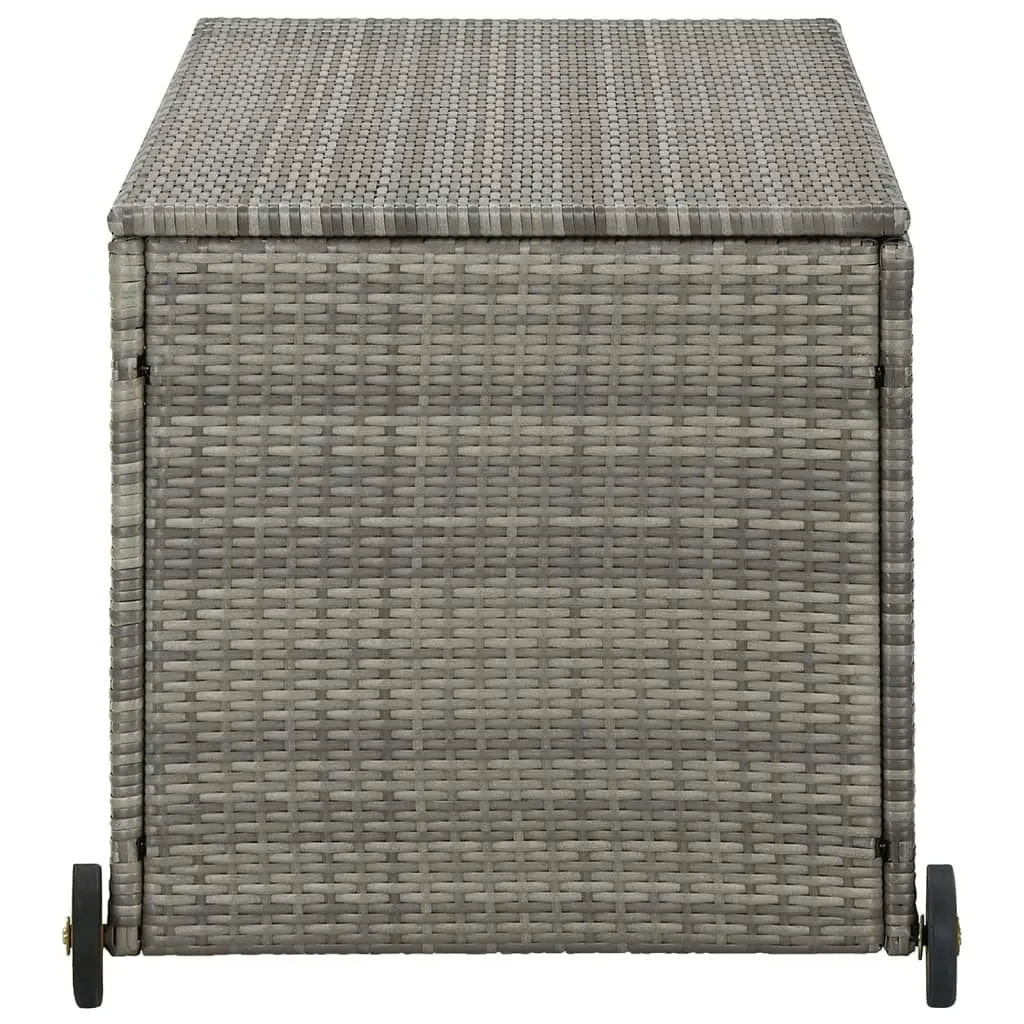 Garden Storage Box Light Grey 120x65x115 cm Poly Rattan 310090