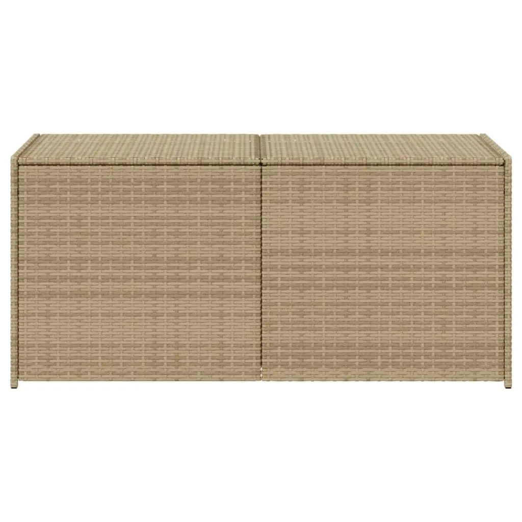 Garden Storage Box Mix Beige 283L Poly Rattan 365315