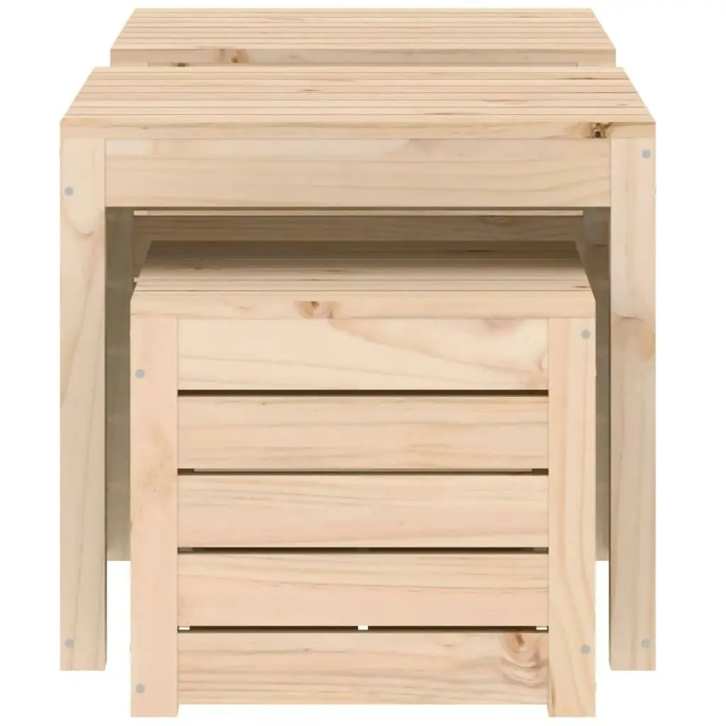 3 Piece Garden Box Set Solid Wood Pine 823955